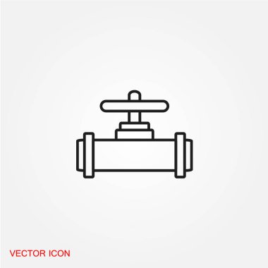 Beyaz arka plan, vektör, illüstrasyon izole gaz musluk düz simgesi