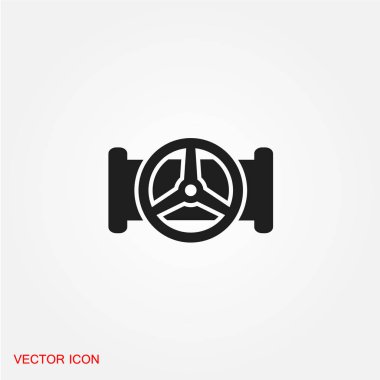 su musluk düz simgesi beyaz arka plan, vektör, illüstrasyon izole