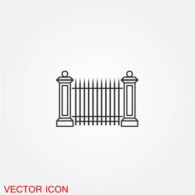 Beyaz arka plan, vektör, illüstrasyon izole çit düz simgesi