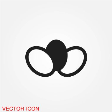 Yumurta düzlüğü simgesi, vektör illüstrasyonu 