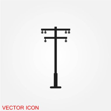 Elektrik kule kutsal kişilerin resmi, vektör çizim 