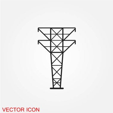 Elektrik kule kutsal kişilerin resmi, vektör çizim 