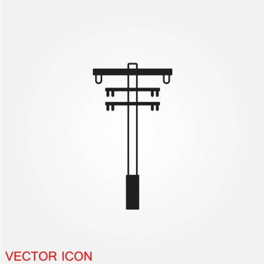 Elektrik kule kutsal kişilerin resmi, vektör çizim 