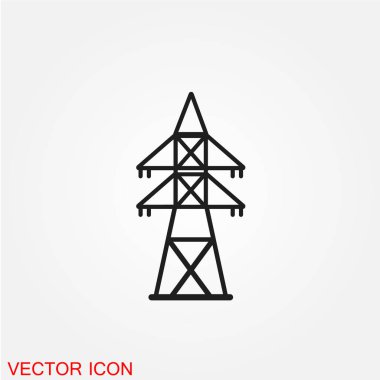 Elektrik kule kutsal kişilerin resmi, vektör çizim 