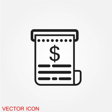 dolar işareti düz simgesi beyaz arka plan, vektör, illüstrasyon izole iş sözleşmesi