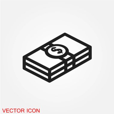 para düz simgesi, vektör illüstrasyonu 