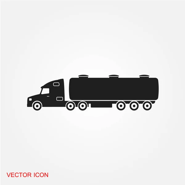 Lastbil Platt Ikon Vektor Illustration — Stock vektor