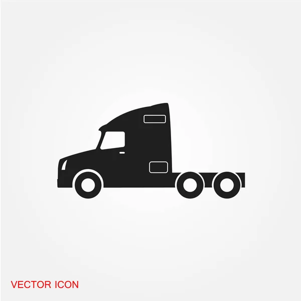 Icône Plate Camion Illustration Vectorielle — Image vectorielle