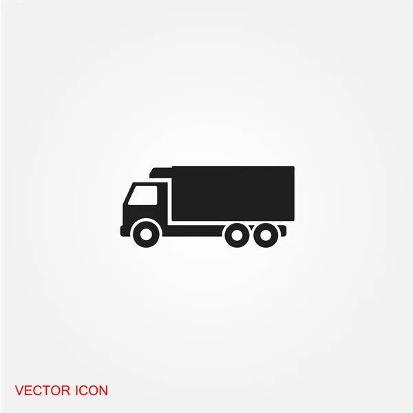 Icône Plate Camion Illustration Vectorielle — Image vectorielle
