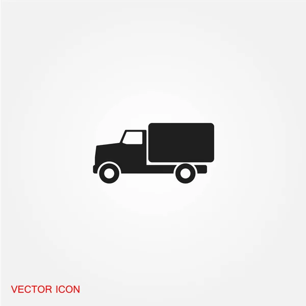 Icône Plate Camion Illustration Vectorielle — Image vectorielle