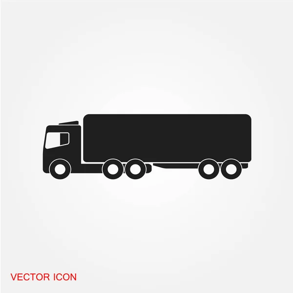 Ícone Plano Caminhão Ilustração Vetorial — Vetor de Stock