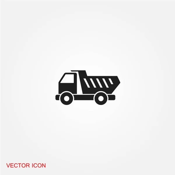 Camión Icono Plano Vector Ilustración — Archivo Imágenes Vectoriales