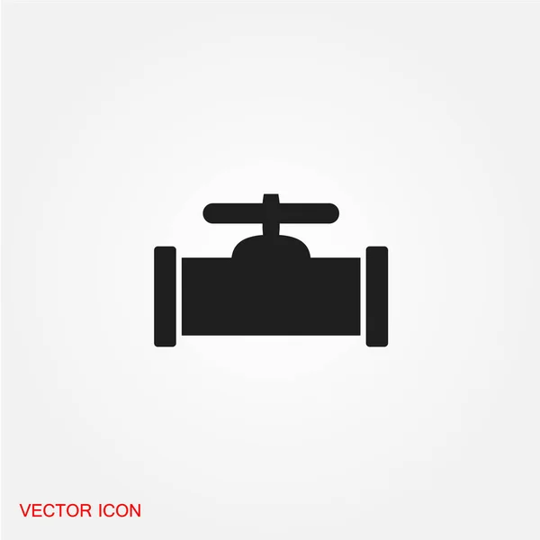 Grifo Gas Icono Plano Aislado Sobre Fondo Blanco Vector Ilustración — Vector de stock