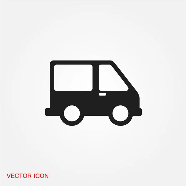 Car Flat Symbol Vector Illustration — Stock Vector