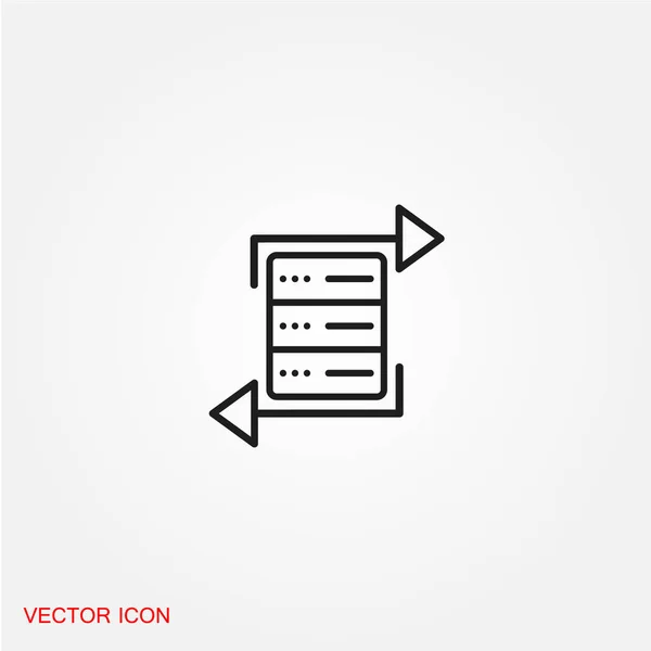 Icono Plano Del Servidor Ilustración Vectorial — Vector de stock