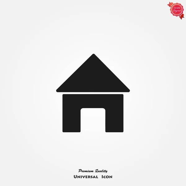 Casa Icono Plano Aislado Sobre Fondo Blanco Vector Ilustración — Vector de stock