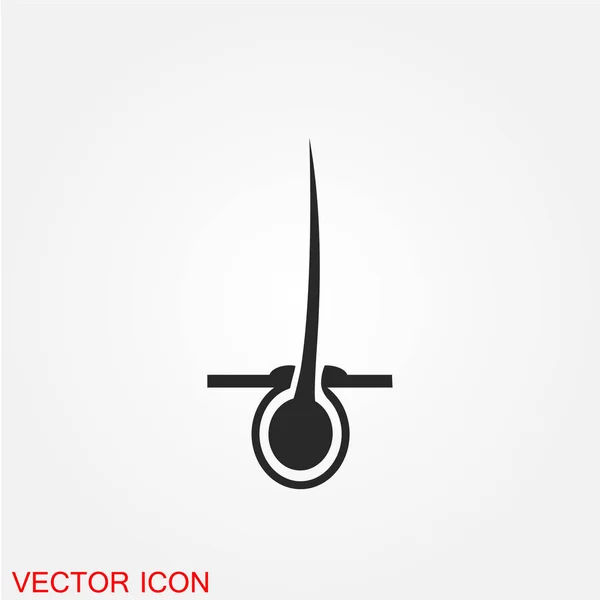 Cheveux Avec Icône Folliculaire Illustration Vectorielle — Image vectorielle