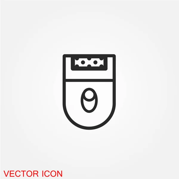 Иконка Эпилятора Плоская Изолирована Белом Фоне Вектор Иллюстрация — стоковый вектор