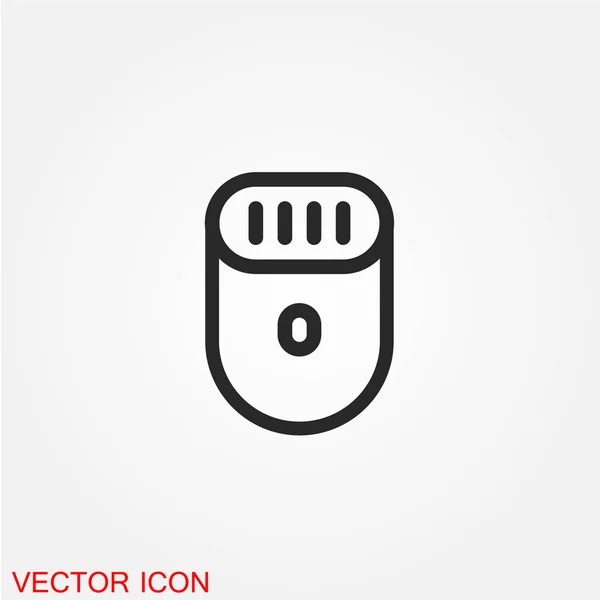 Icône Plate Épilateur Isolé Sur Fond Blanc Vecteur Illustration — Image vectorielle