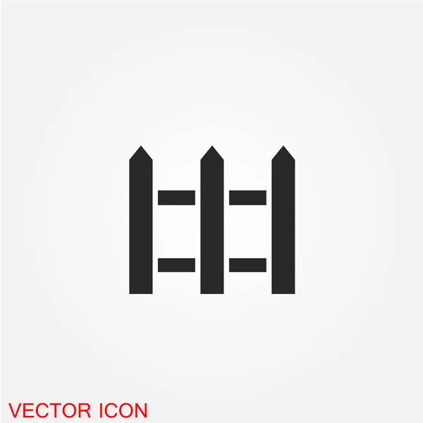 Плоский Значок Паркану Ізольований Білому Тлі Вектор Ілюстрація — стоковий вектор
