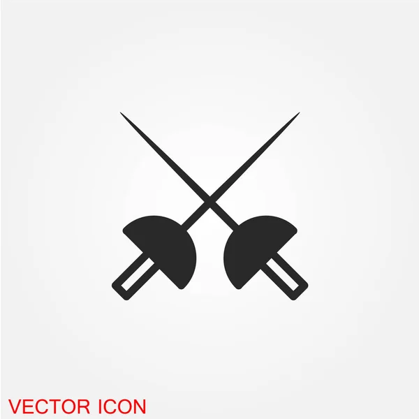 Epees Icono Plano Aislado Sobre Fondo Blanco Vector Ilustración — Vector de stock