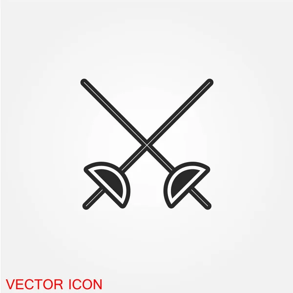 Epees Icono Plano Aislado Sobre Fondo Blanco Vector Ilustración — Vector de stock