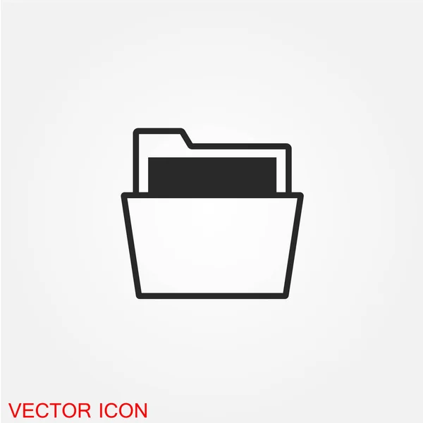 Carpetas Contabilidad Icono Plano Aislado Sobre Fondo Blanco Vector Ilustración — Vector de stock