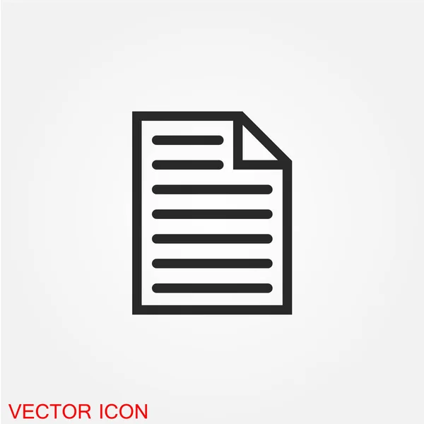 Document Flat Icon Isolated White Background Vector Illustration — Stock Vector