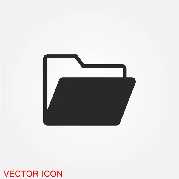 Dossier Comptable Icône Plate Isolée Sur Fond Blanc Vecteur Illustration — Image vectorielle