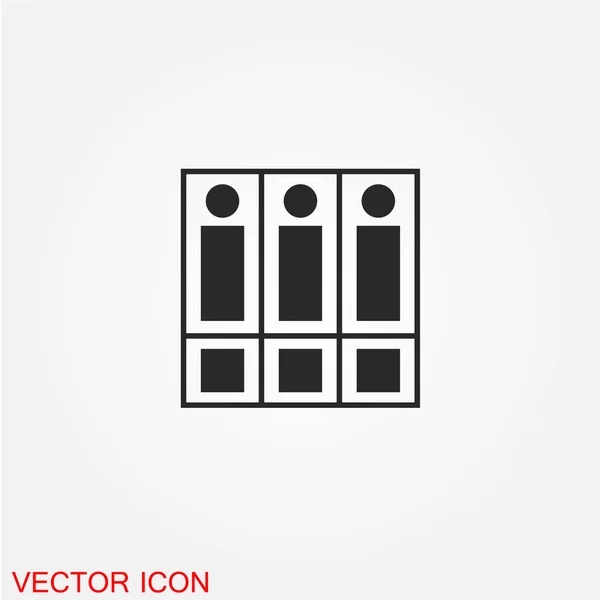 Buchhaltungsordner Flaches Symbol Isoliert Auf Weißem Hintergrund Vektor Illustration — Stockvektor