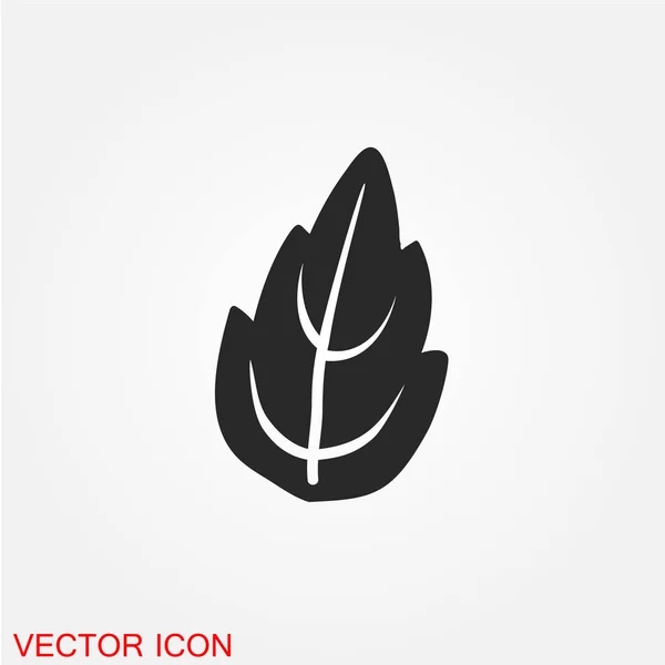 Træ Blad Flad Ikon Isoleret Hvid Baggrund Vektor Illustration – Stock-vektor