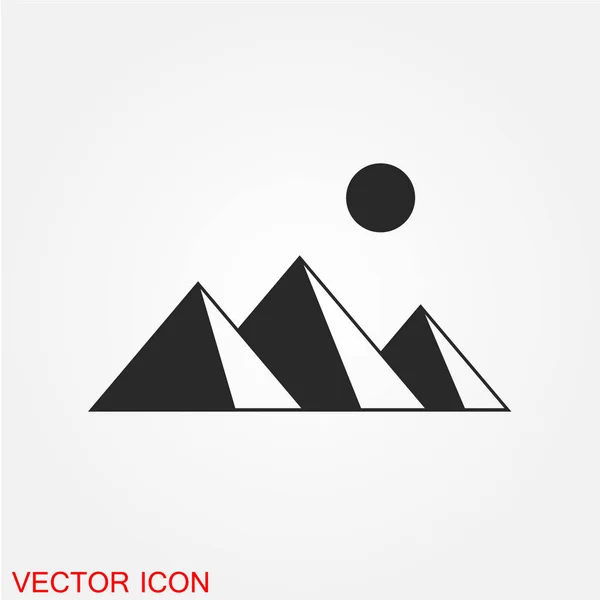 Pyramide Flaches Symbol Vektorillustration — Stockvektor