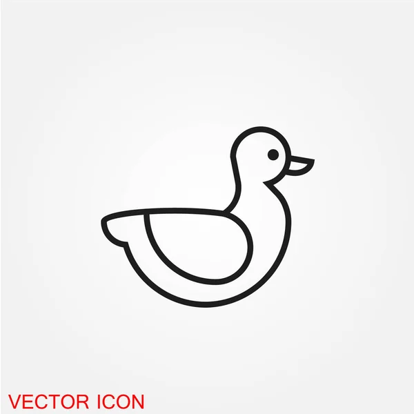 Pato Icono Plano Vector Ilustración — Vector de stock