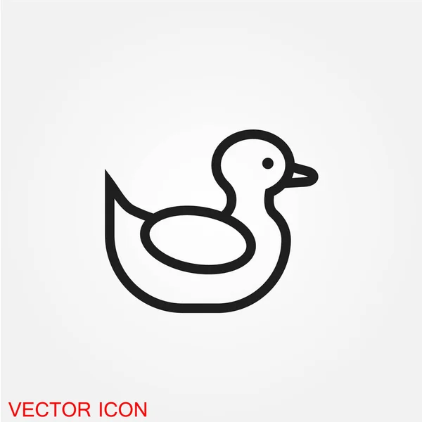 Duck Flat Icon Vector Illustration — Stock Vector