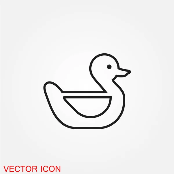 Ikon Flat Bebek Ilustrasi Vektor - Stok Vektor