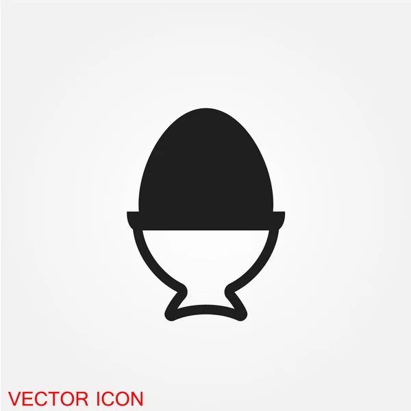 Ikon Egg Datar Ilustrasi Vektor - Stok Vektor