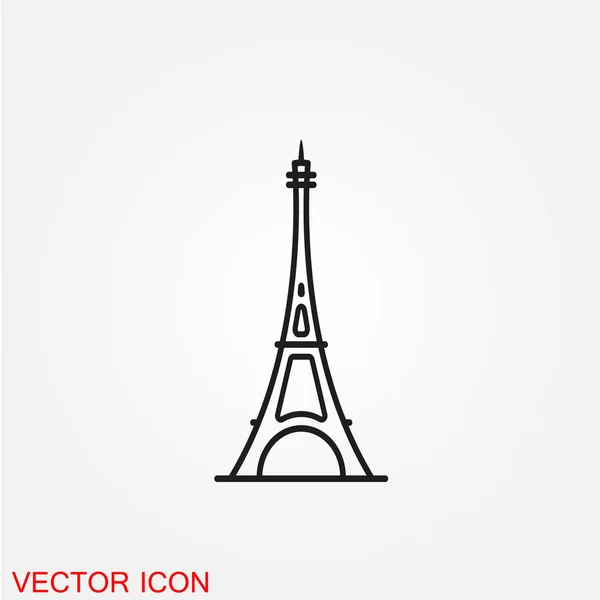 Ikone Des Eiffelturms Vektorillustration — Stockvektor