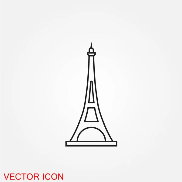 Ikone Des Eiffelturms Vektorillustration — Stockvektor