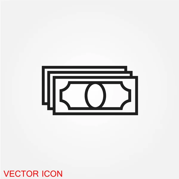 Dinero Icono Plano Ilustración Vectorial — Vector de stock