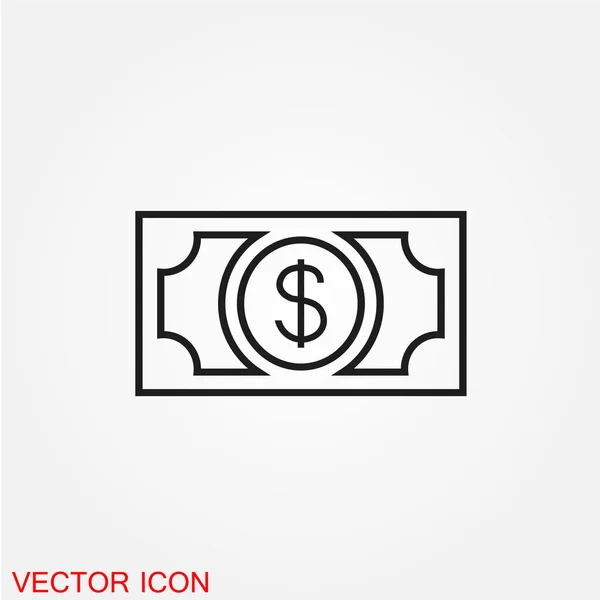 Dinero Icono Plano Ilustración Vectorial — Vector de stock