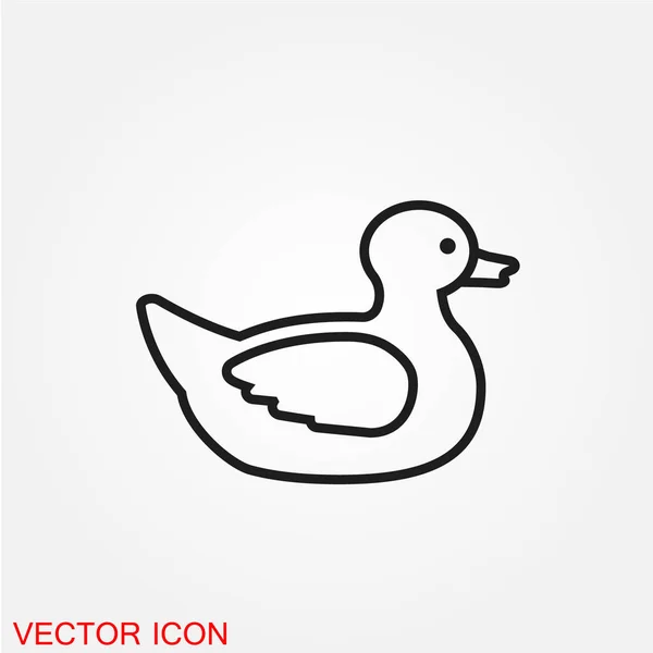 Duck Flat Icon Vector Illustration — Stock Vector