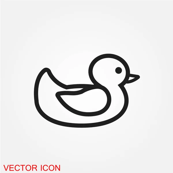 Ícone Plano Pato Ilustração Vetorial — Vetor de Stock