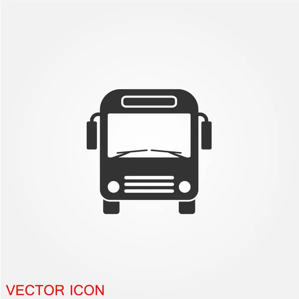 Passagierbus Flaches Symbol Isoliert Auf Weißem Hintergrund Vektor Illustration — Stockvektor