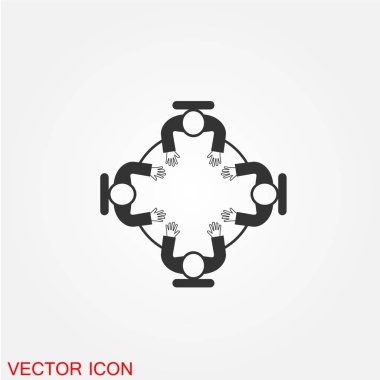 Beyaz arka plan, vektör, illüstrasyon izole iş takım düz simgesi 