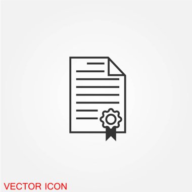 Beyaz arka plan, vektör, illüstrasyon izole iş sözleşme düz simgesi