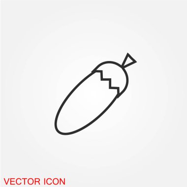 Beyaz arka plan, vektör, illüstrasyon izole patlıcan düz simgesi