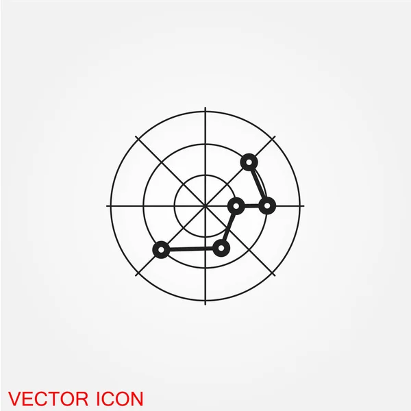 Ícone Plano Alvo Isolado Fundo Branco Vetor Ilustração — Vetor de Stock