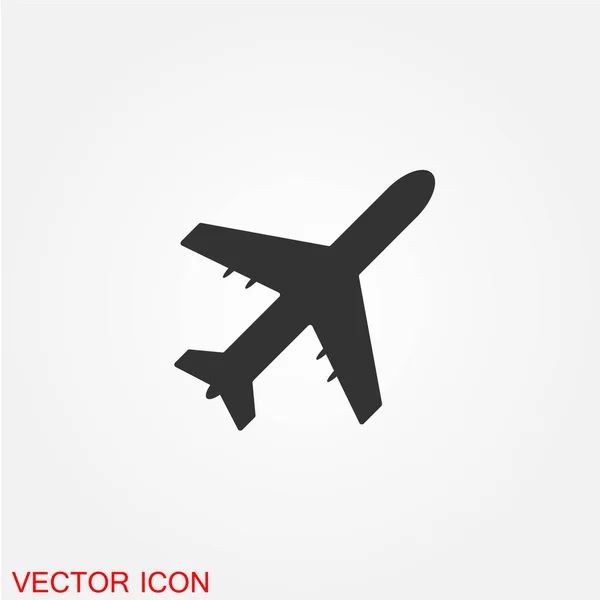 Plane Flat Icon Vector Illustration — Stock Vector