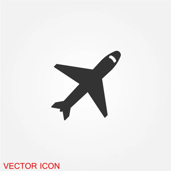 Plane Flat Icon Vector Illustration — Stock Vector