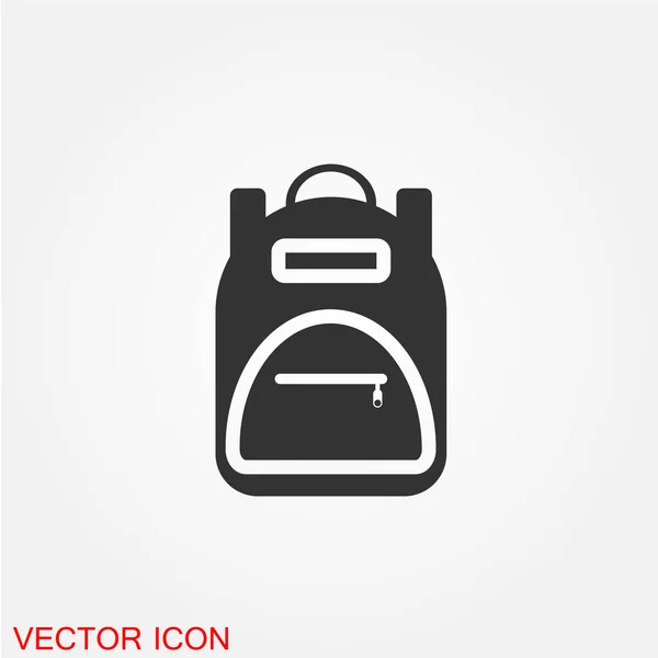 Mochila Icono Plano Aislado Sobre Fondo Blanco Vector Ilustración — Vector de stock